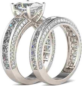 Princess Cut Bridal Engagement Wedding Rings