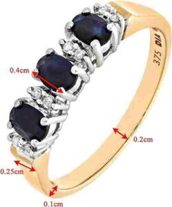 sapphire and diamond eternity ring