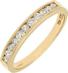 yellow gold diamond eternity ring