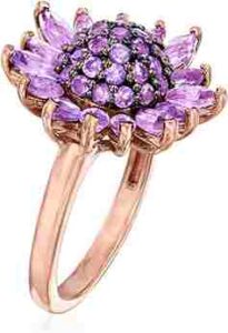 Amethyst Flower Ring