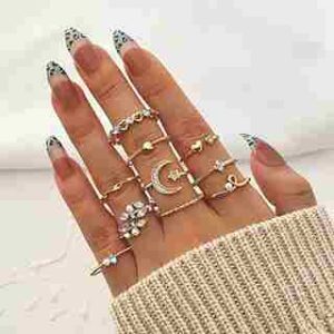 Boho Rings for Women Teen Girls