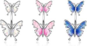 Butterfly Snake Belly Button Rings